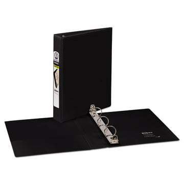 Avery® Mini Size Durable View Binder With Round Rings, 3 Rings, 1" Capacity, 8.5 X 5.5, Black freeshipping - TVN Wholesale
